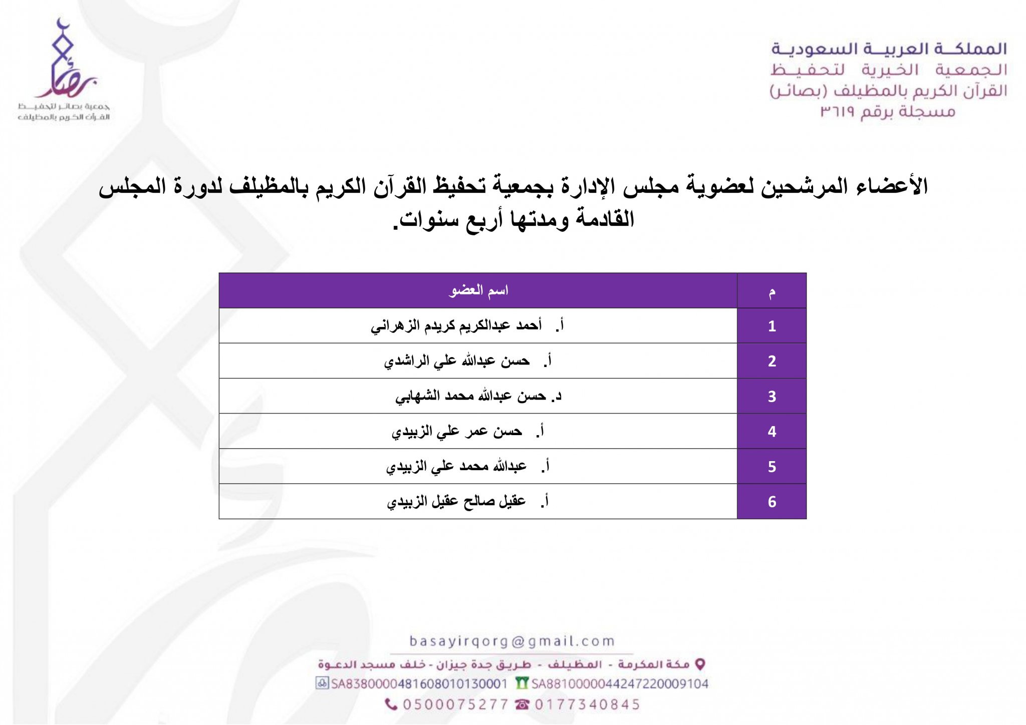 جمعية بصائر لتحفيظ القرآن الكريم بالمظيلف